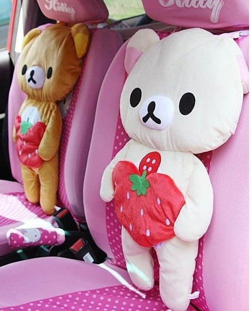 Rilakkuma Strawberry Car Seat Cushions