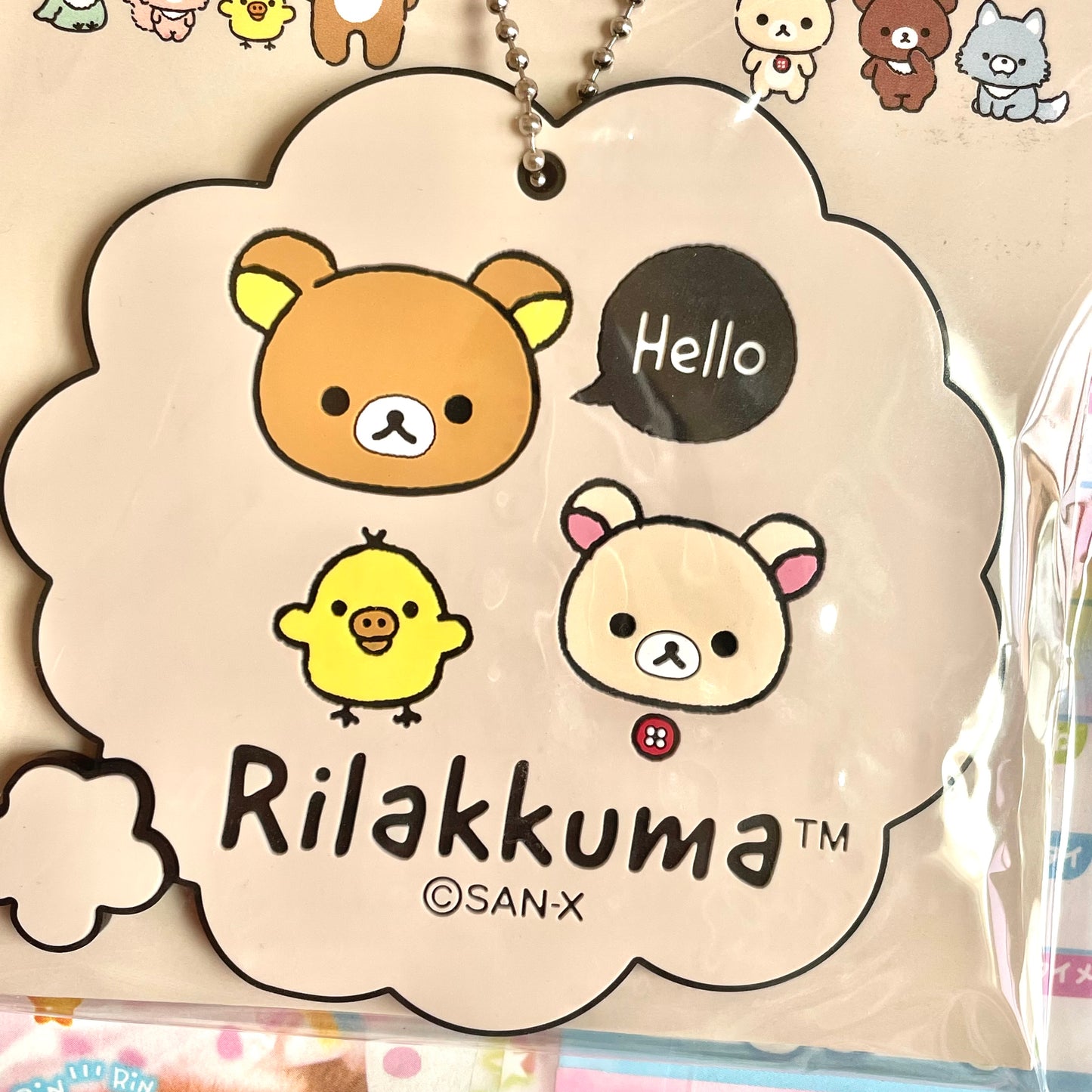 Rilakkuma vinyl Coaster with Ball chain