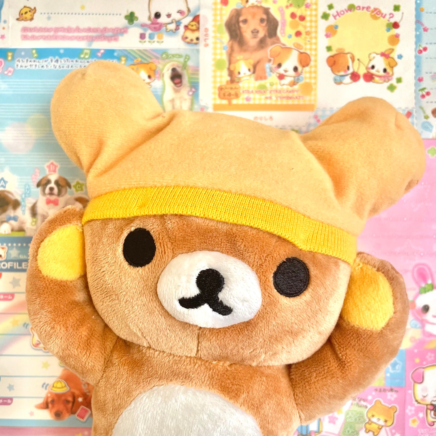 2005 Rilakkuma with Orange Hat Going Out Series Small Plush