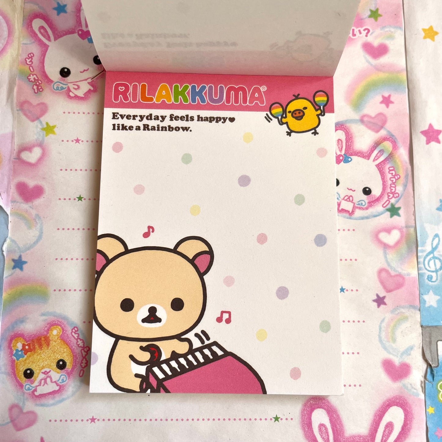 Rilakkuma Rainbow Memo Pad