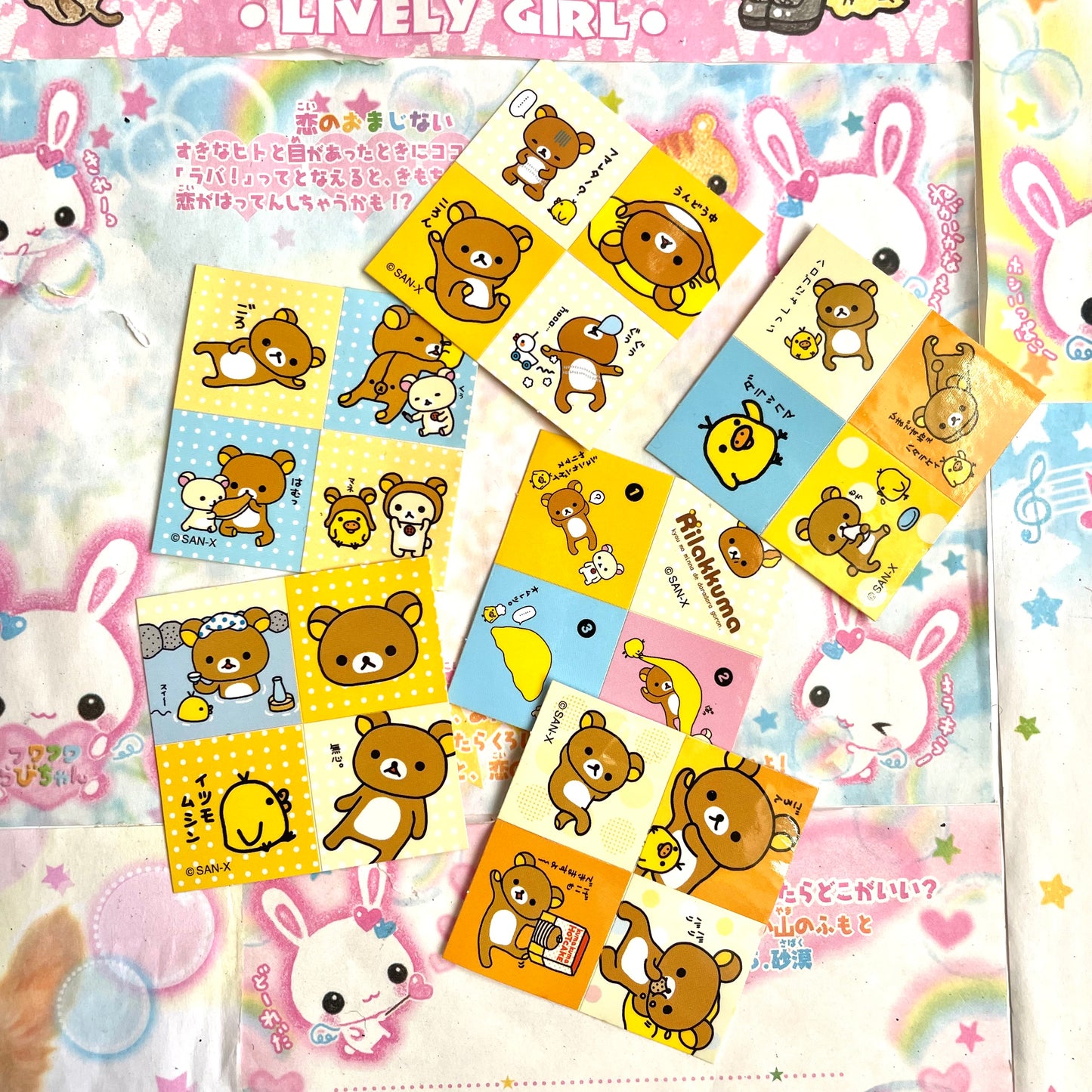 Rilakkuma Square Sticker Set