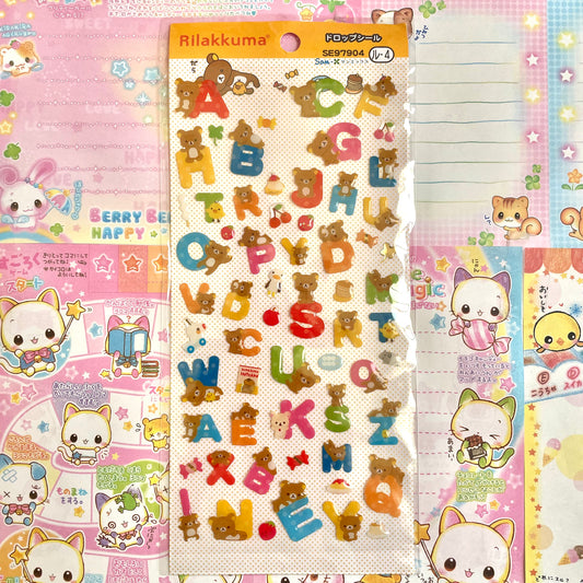 Rilakkuma Alphabet Sticker Sheet