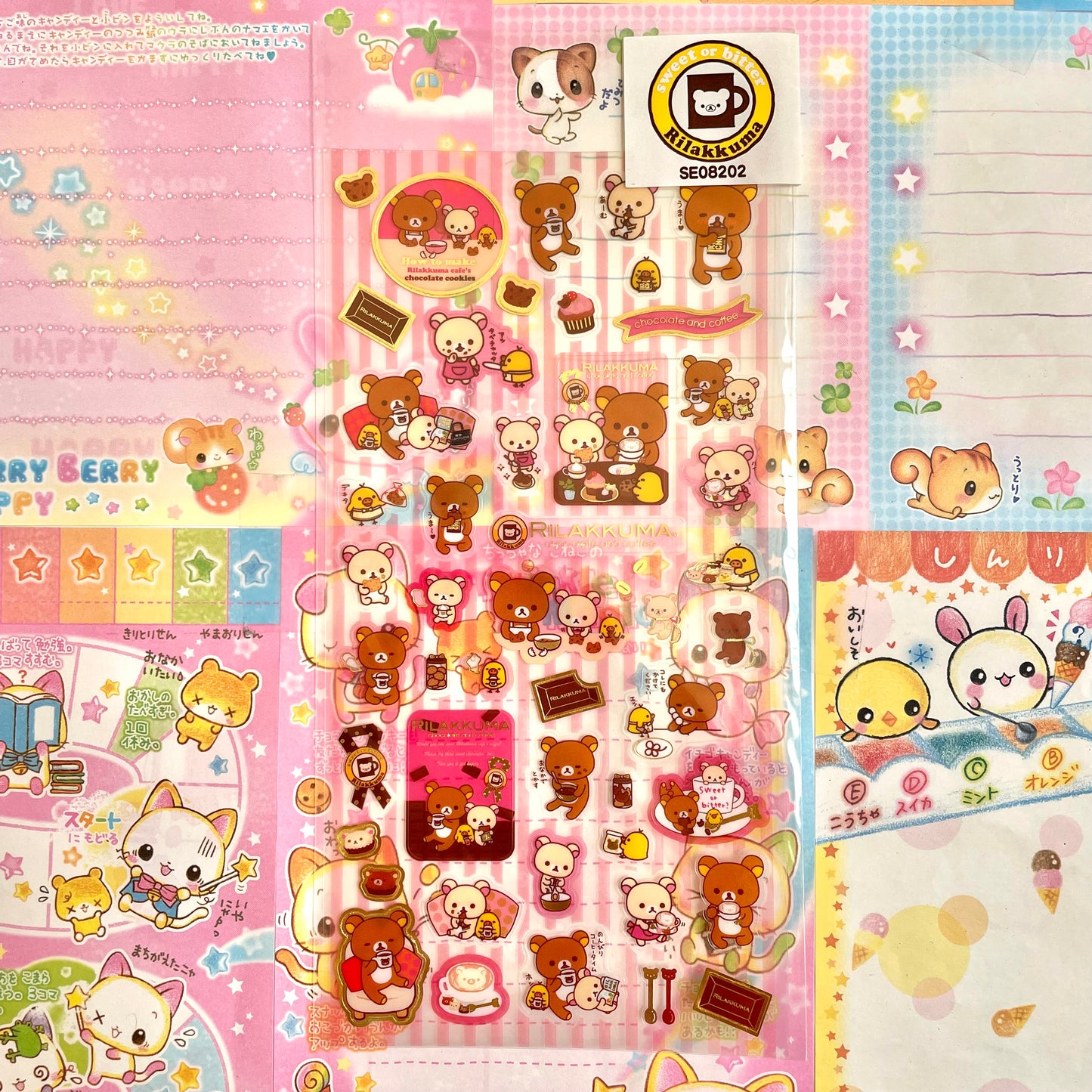 Rilakkuma Cafe Clear Sticker Sheet