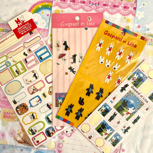 Used Gaspard et Lisa Sticker Sheet Set