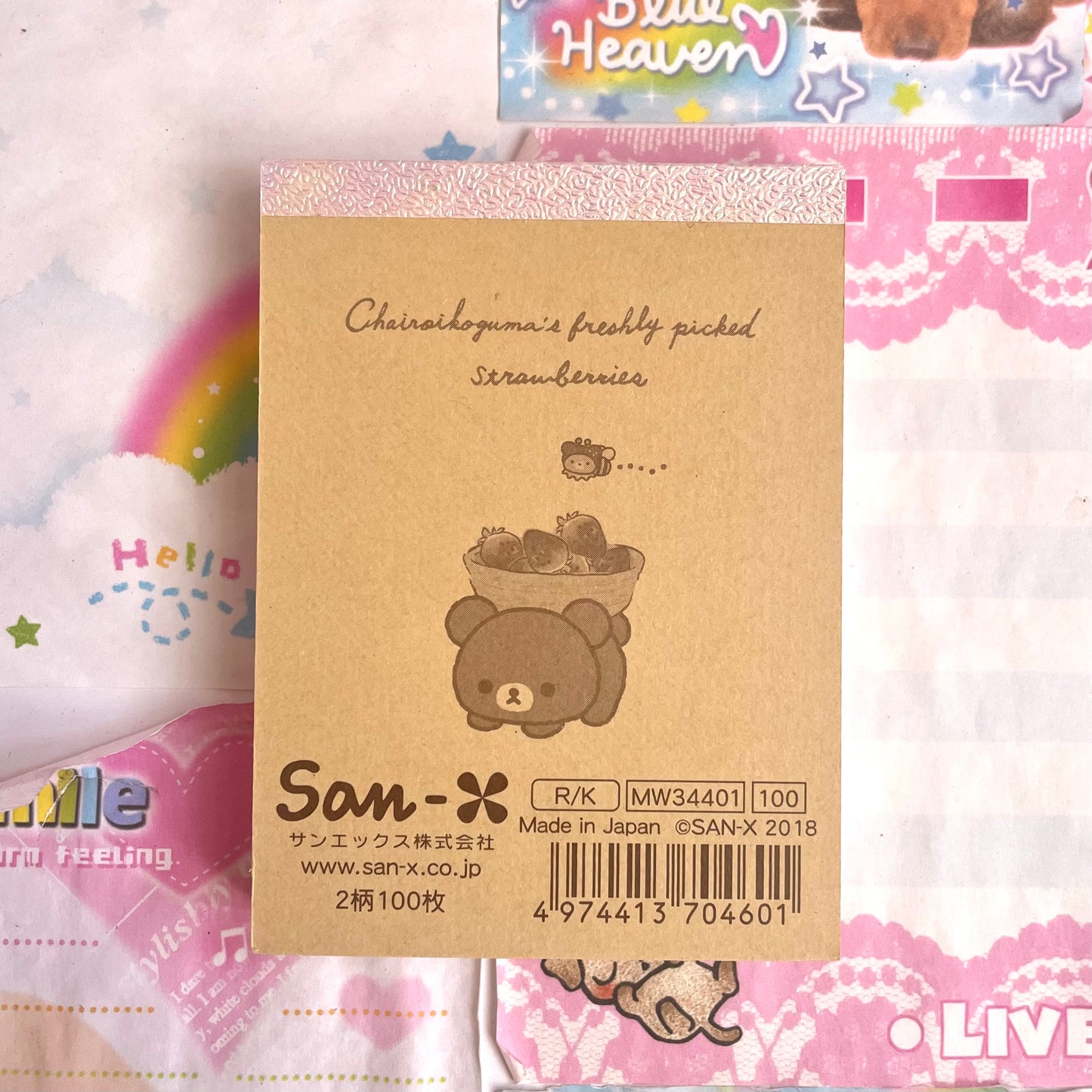 Rilakkuma Strawberry Party! Strawberry Sherbet Memo Pad