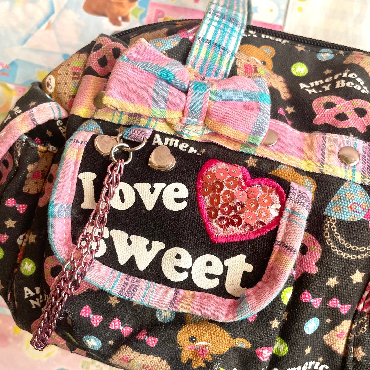 Love Sweet American NY Bear Shoulder Bag