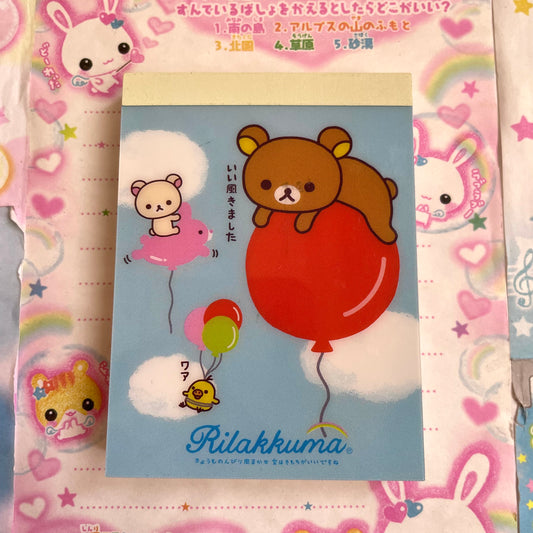 Rilakkuma Balloon Memo Pad