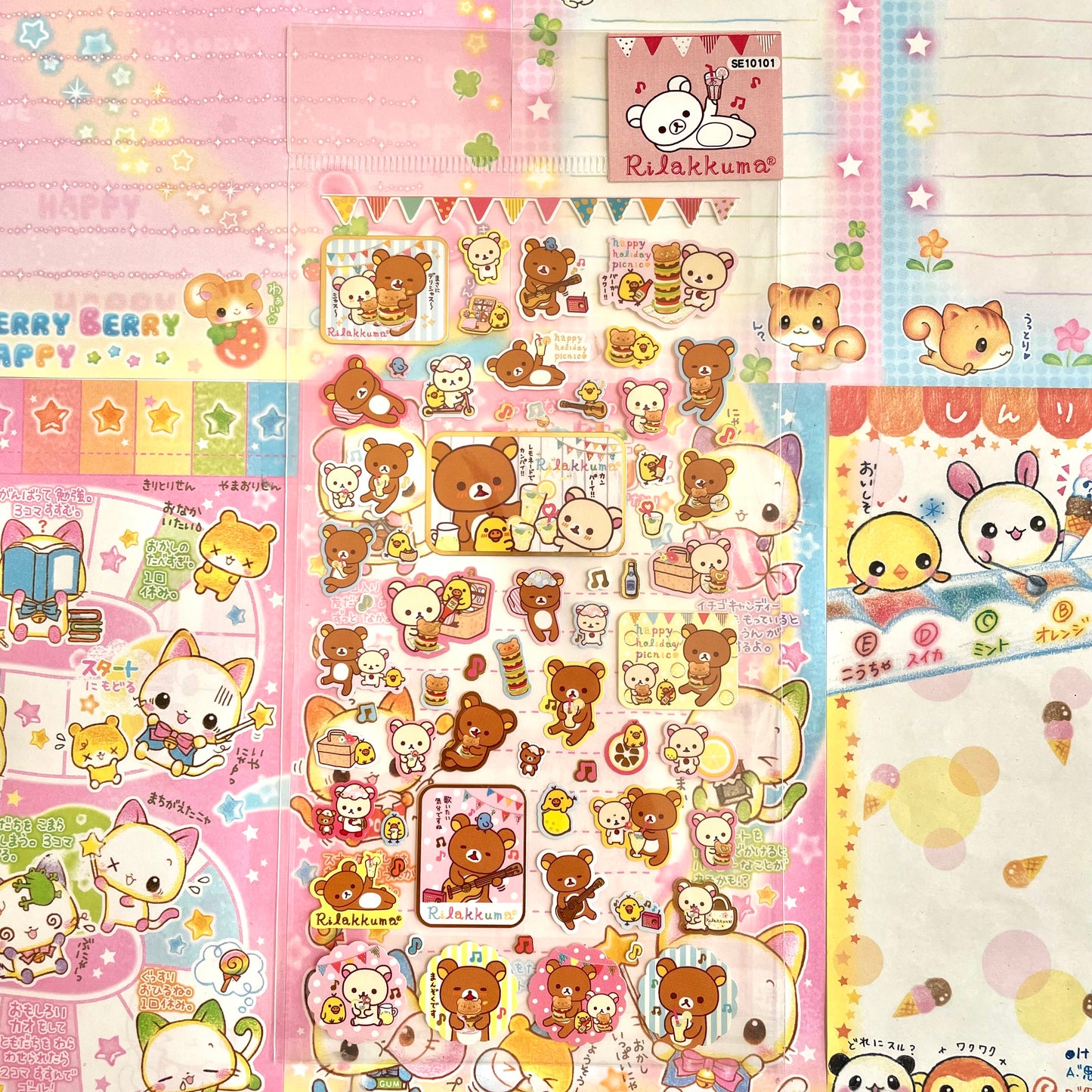 Rilakkuma Happy Holiday Picnic Clear Sticker Sheet