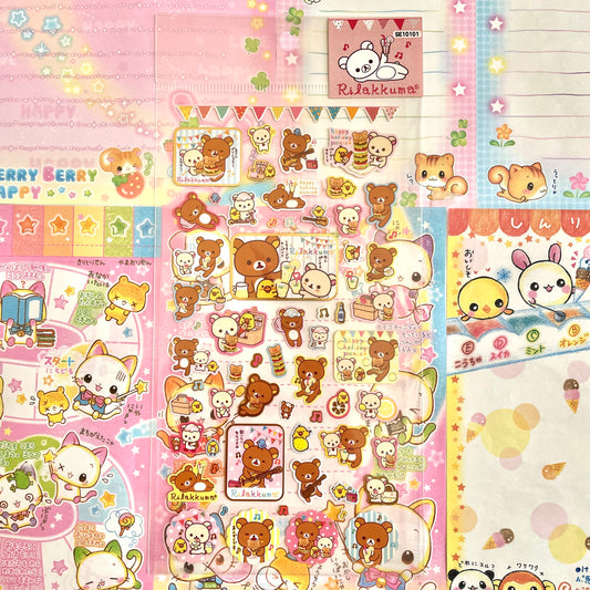 Rilakkuma Happy Holiday Picnic Clear Sticker Sheet