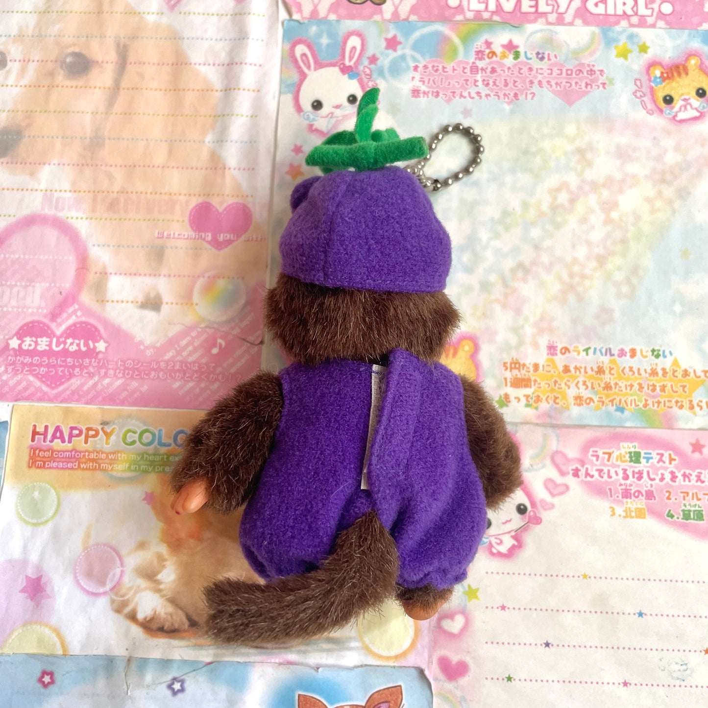 Local Monchhichi Grape Keychain