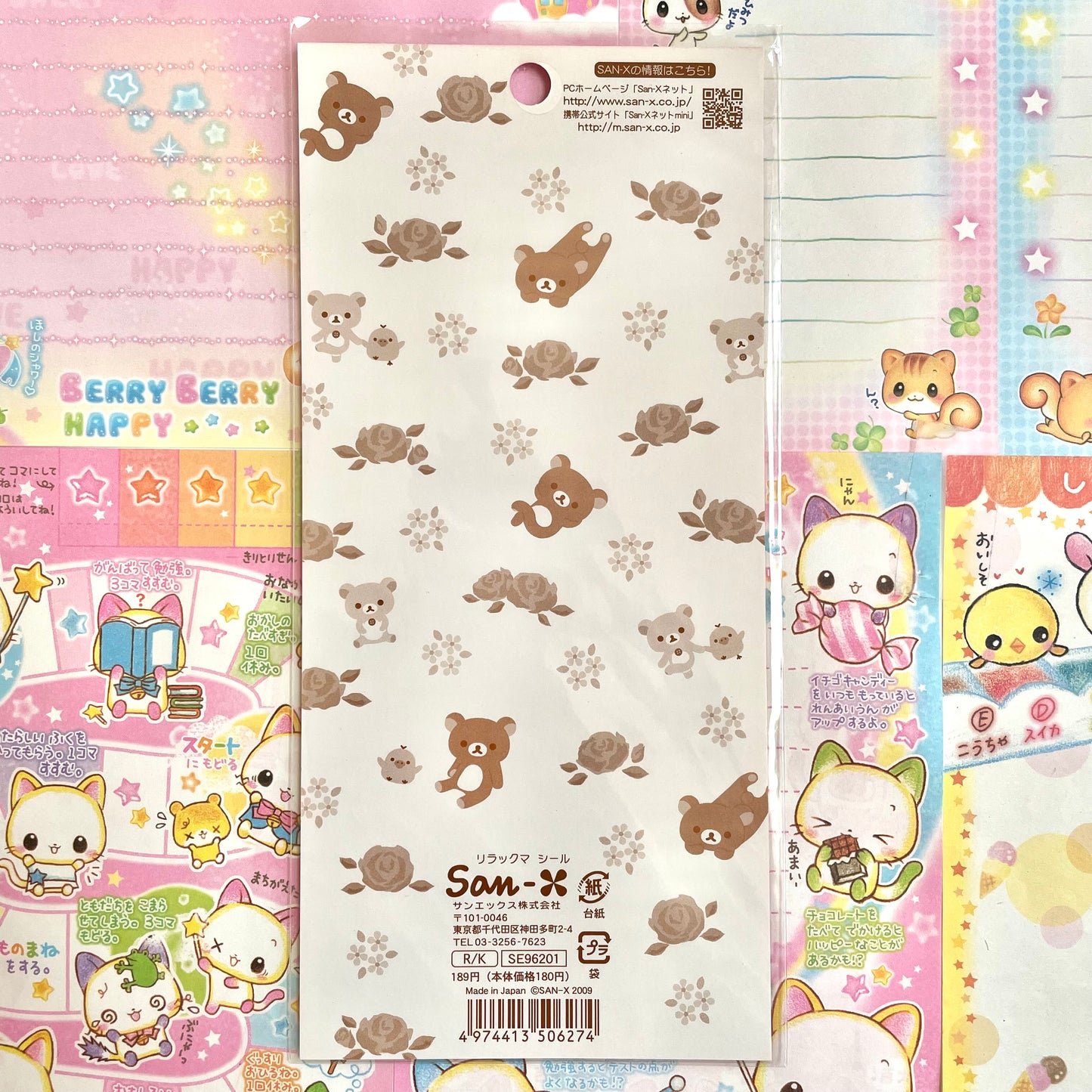 Rilakkuma Rose Theme Sticker Sheet