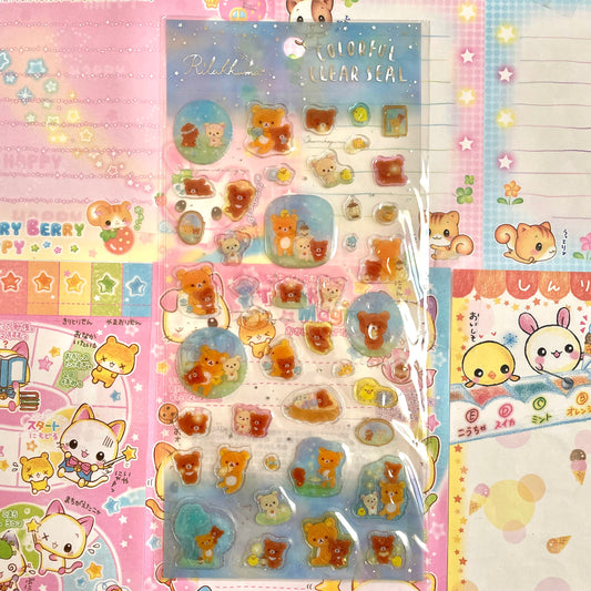 Rilakkuma Colorful Clear Sticker Sheet