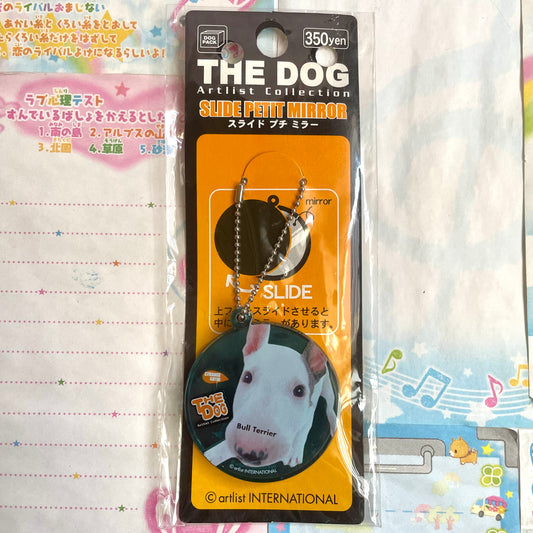 THE DOG Bull Terrier Slide Petit Mirror Keychain