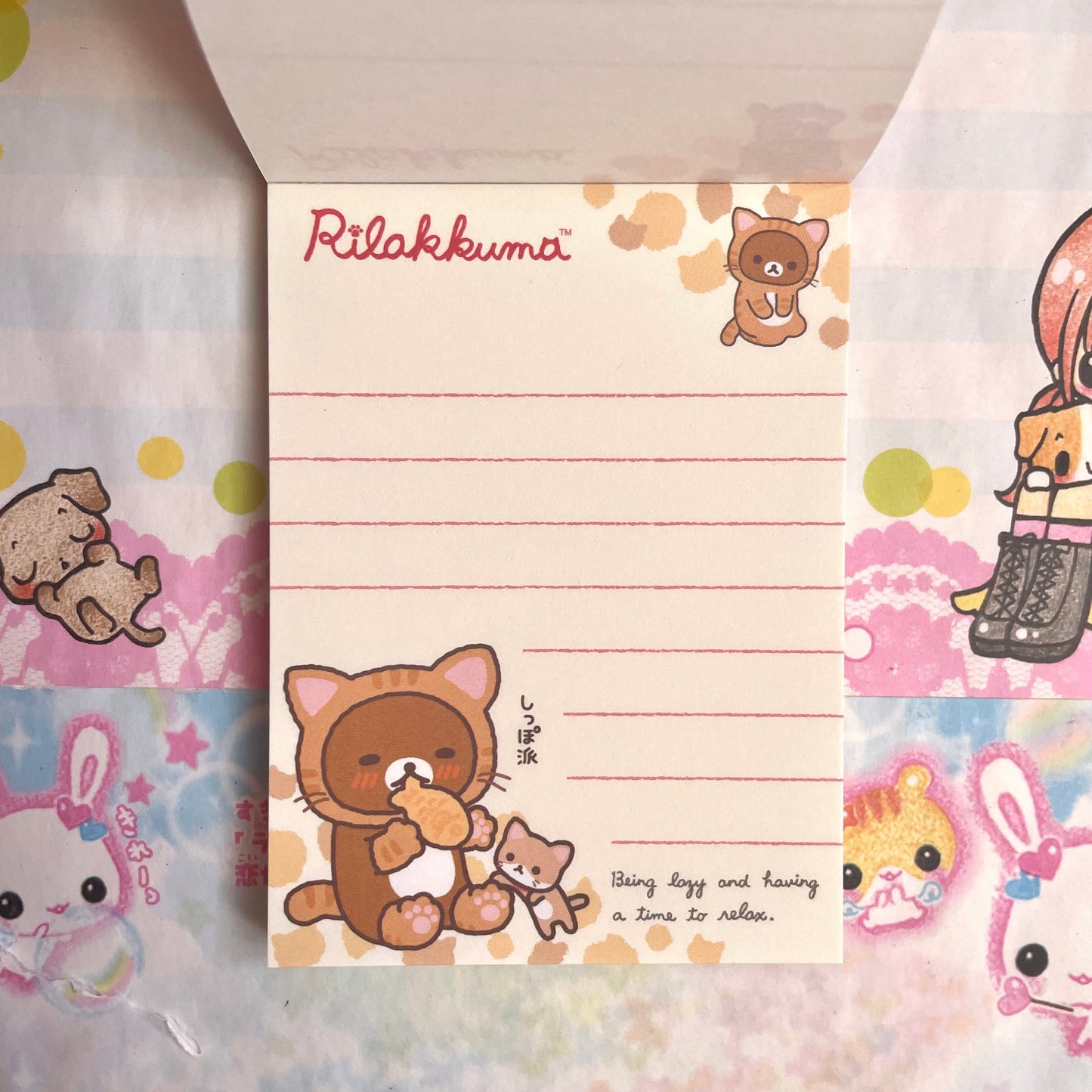 Cat Rilakkuma Relaxing Memo Pad