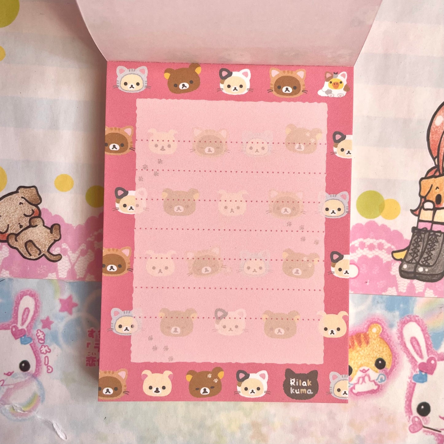 Cat Rilakkuma Enjoy Your Happy Moments Memo Pad