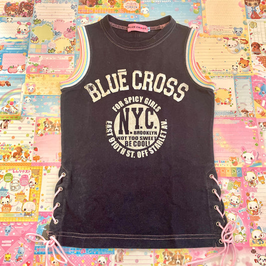 Blue♥︎Cross Girls - Tank Top with Ribbon Sides