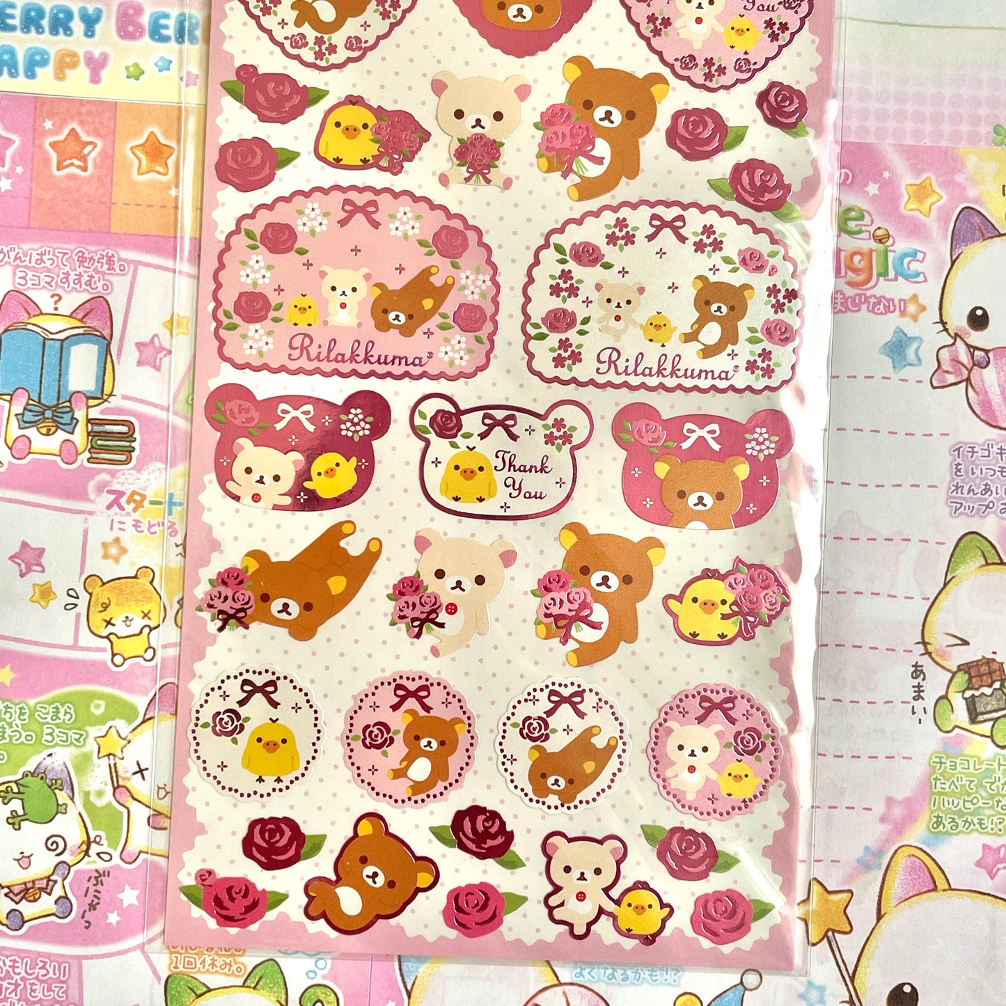 Rilakkuma Rose Theme Sticker Sheet