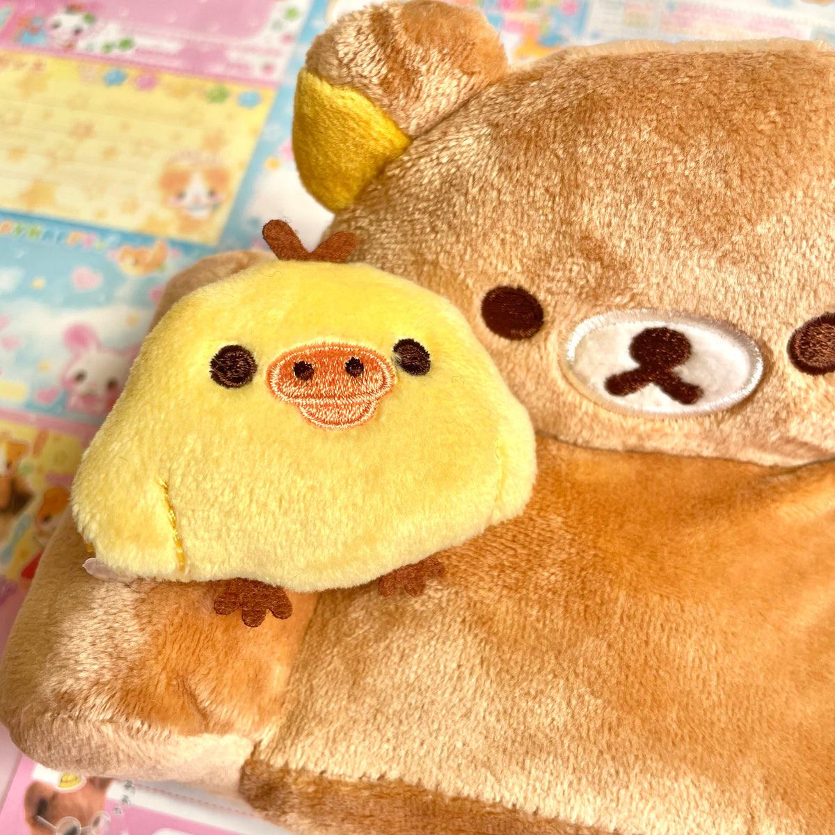 Together Rilakkuma 2018 Always together♪ Rilakkuma Plush Sofa with Kiiroitori Mini Cushio ...