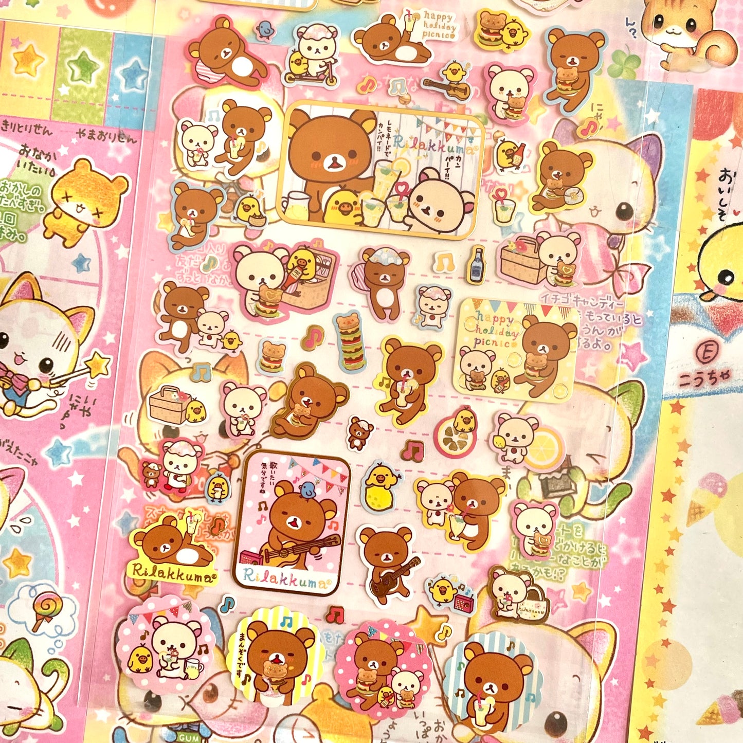 Rilakkuma Happy Holiday Picnic Clear Sticker Sheet