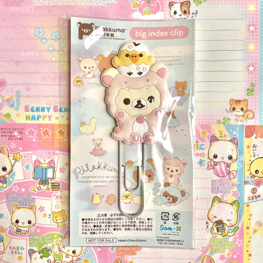 Korilakkuma Dinosaur Big Index Clip