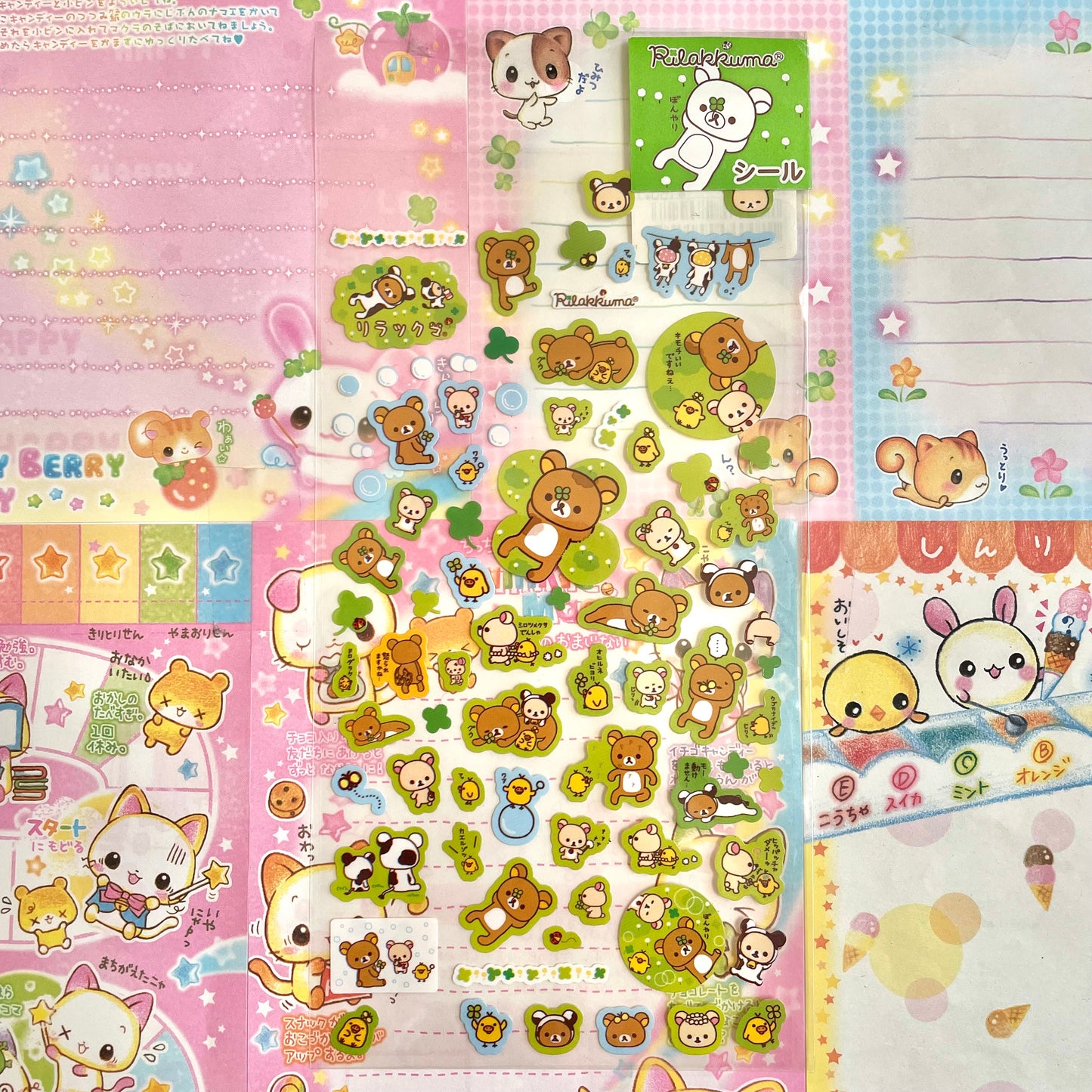 Rilakkuma Clover Clear Sticker Sheet