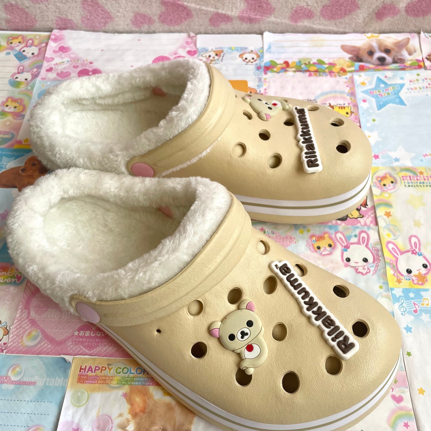 Korilakkuma Fur Lined Clogs