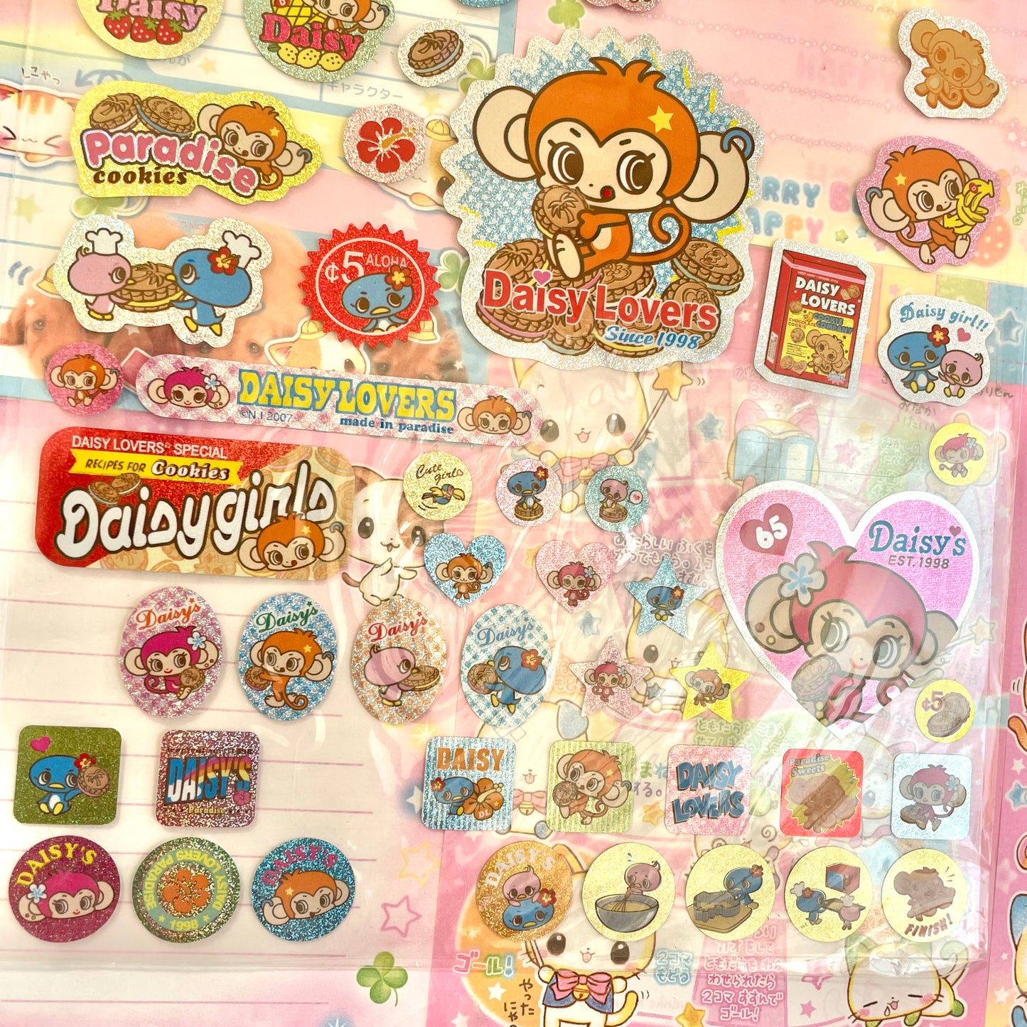 DAISY LOVERS Big Holographic Sticker Sheet