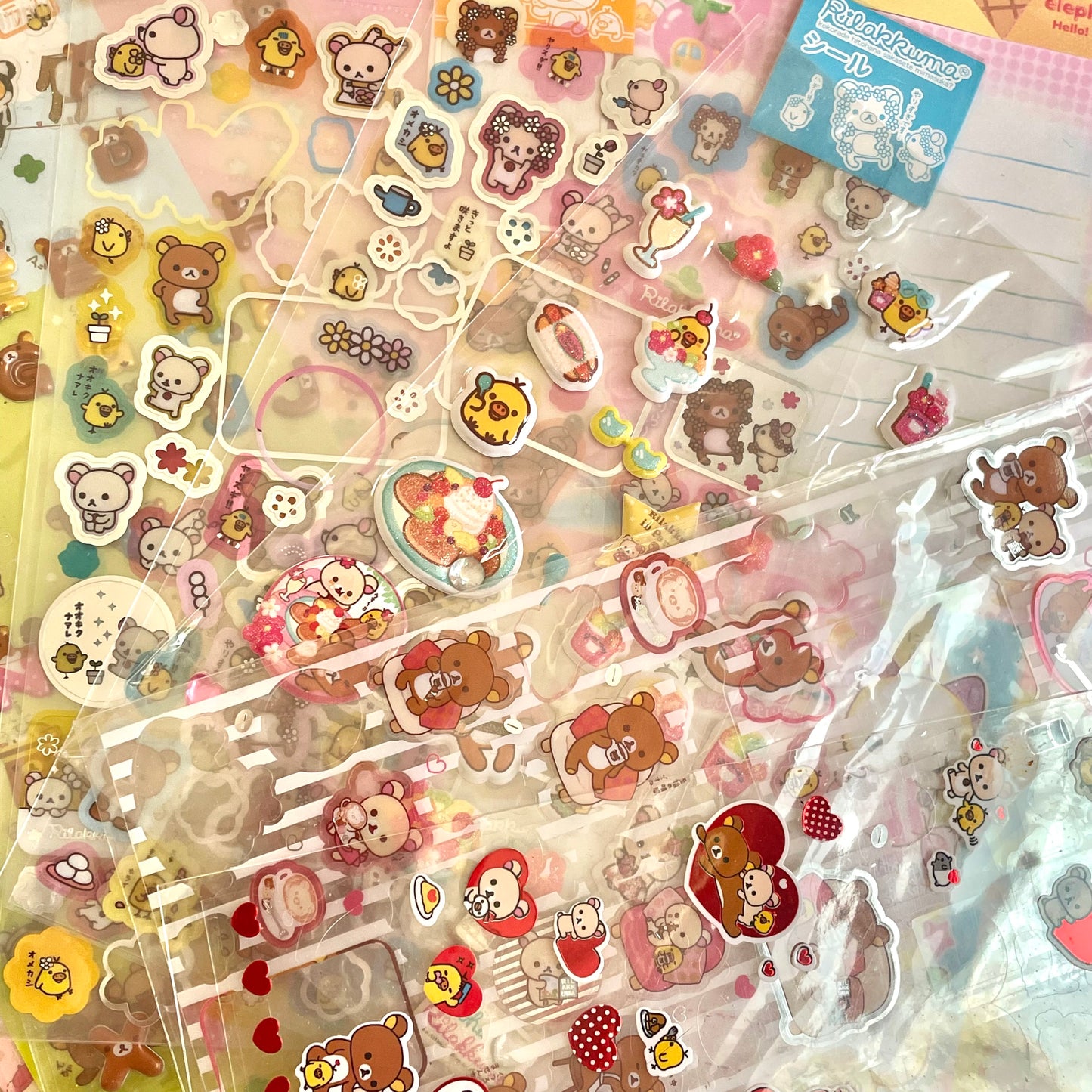 1 Random Used Rilakkuma Sticker Sheet