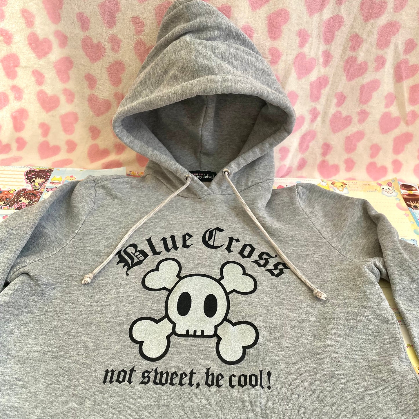 Blue Cross Girls Spicy Label - Skull Grey Hoodie Parka