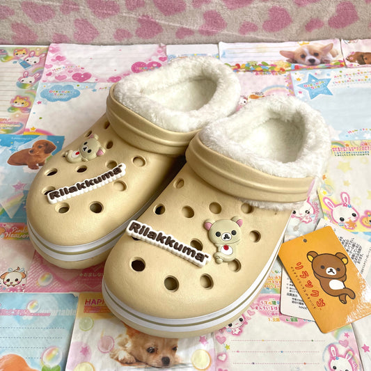 Korilakkuma Fur Lined Clogs