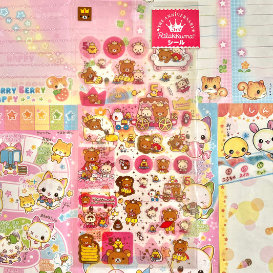 Rilakkuma The Anniversary Clear Sticker Sheet