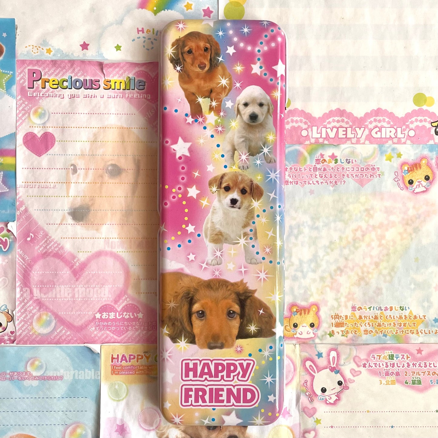 Happy Friend Tin Pencil Case