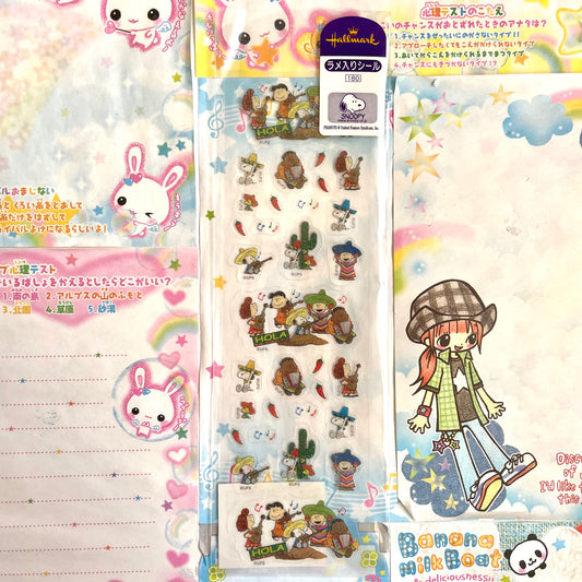 Snoopy Mexico Clear Sticker Sheet