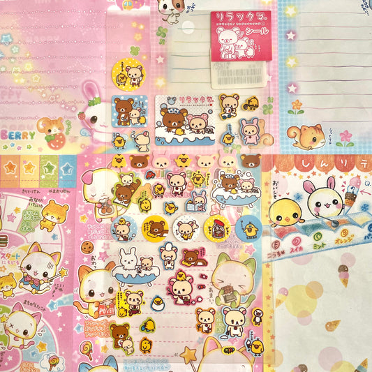 2007 Rilakkuma Bath Clear Sticker Sheet