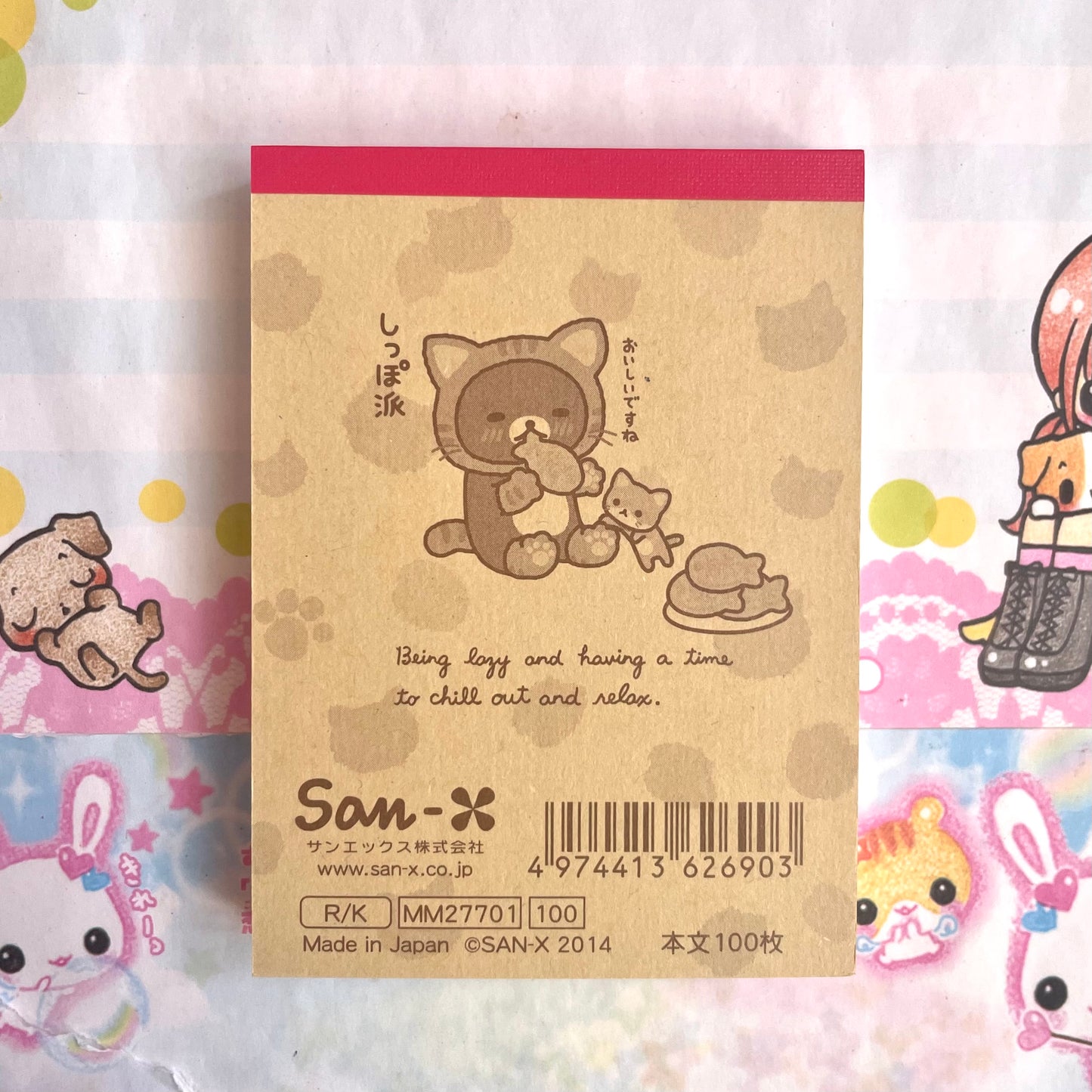 Cat Rilakkuma Relaxing Memo Pad