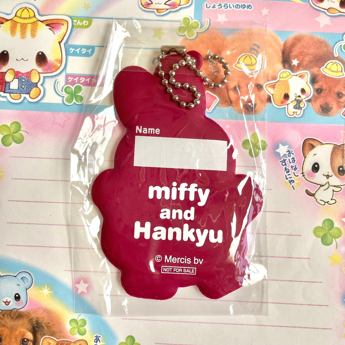 Miffy and Hankyu Name Tag Keychain