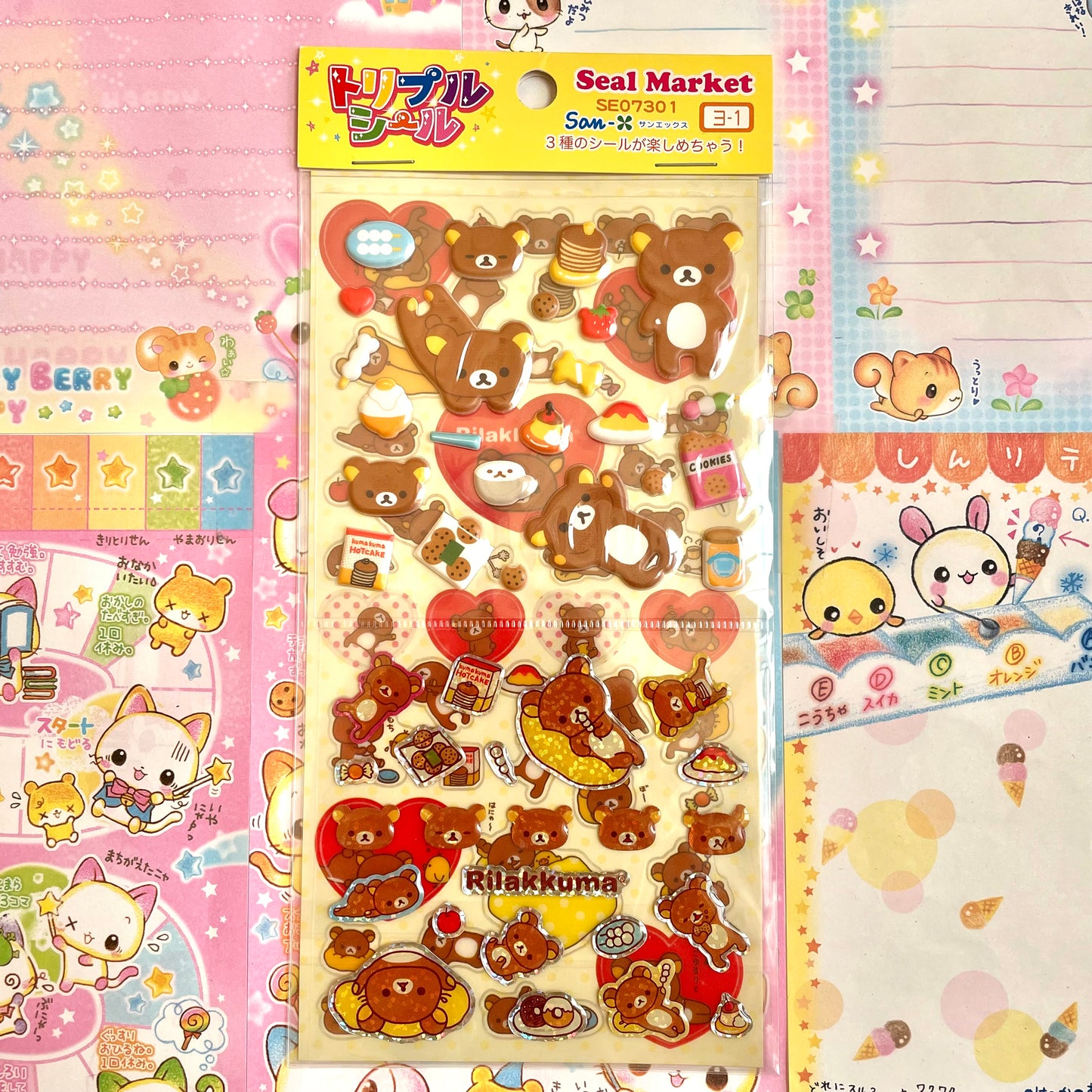 Rilakkuma Seal Market Double Sticker Sheet