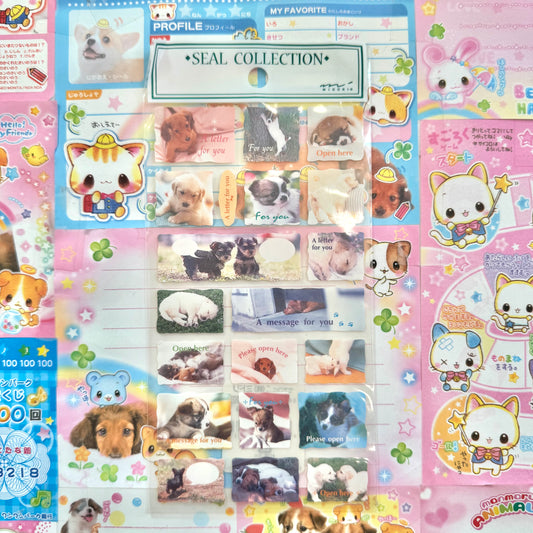 Dog Seal Collection Letter Clear Sticker Sheet