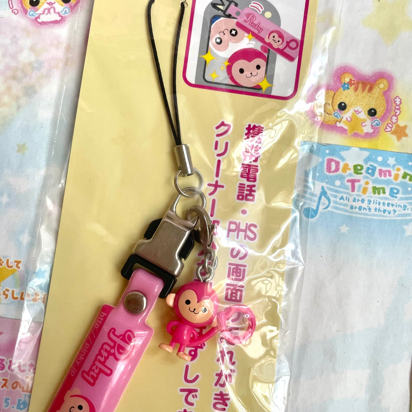 Pinky Monkey Buckle Mobile Strap