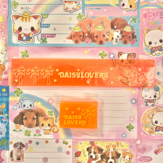 DAISY LOVERS Ruler & Eraser Set