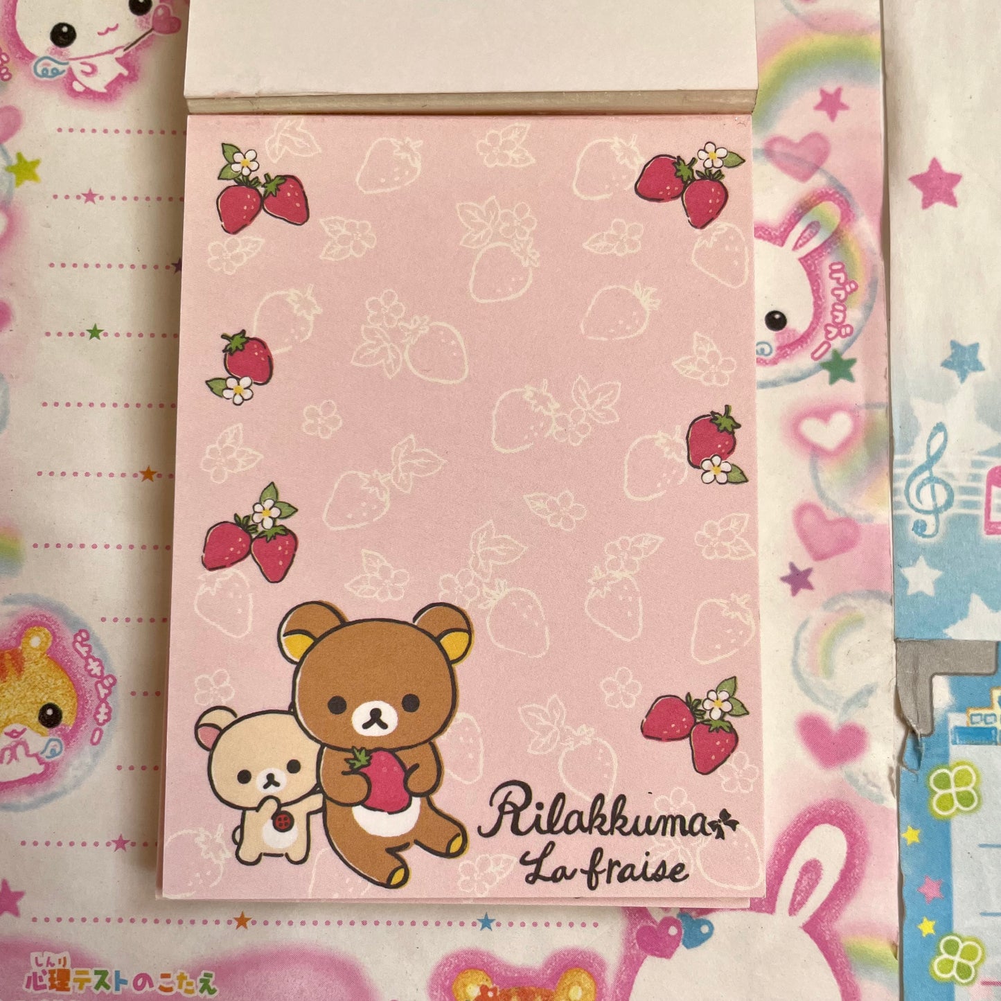 Rilakkuma Strawberry Memo Pad