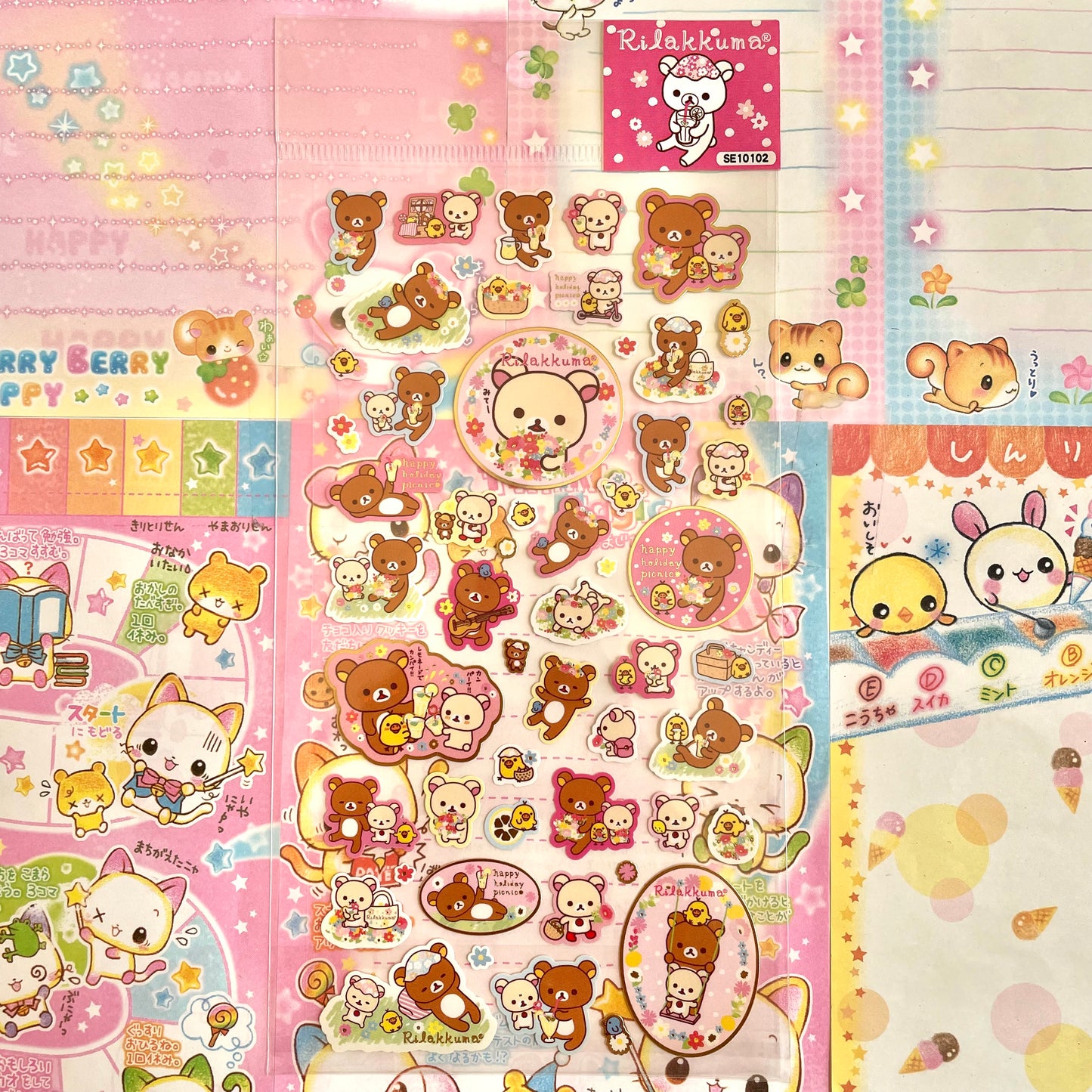 Rilakkuma Happy Holiday Picnic Clear Sticker Sheet