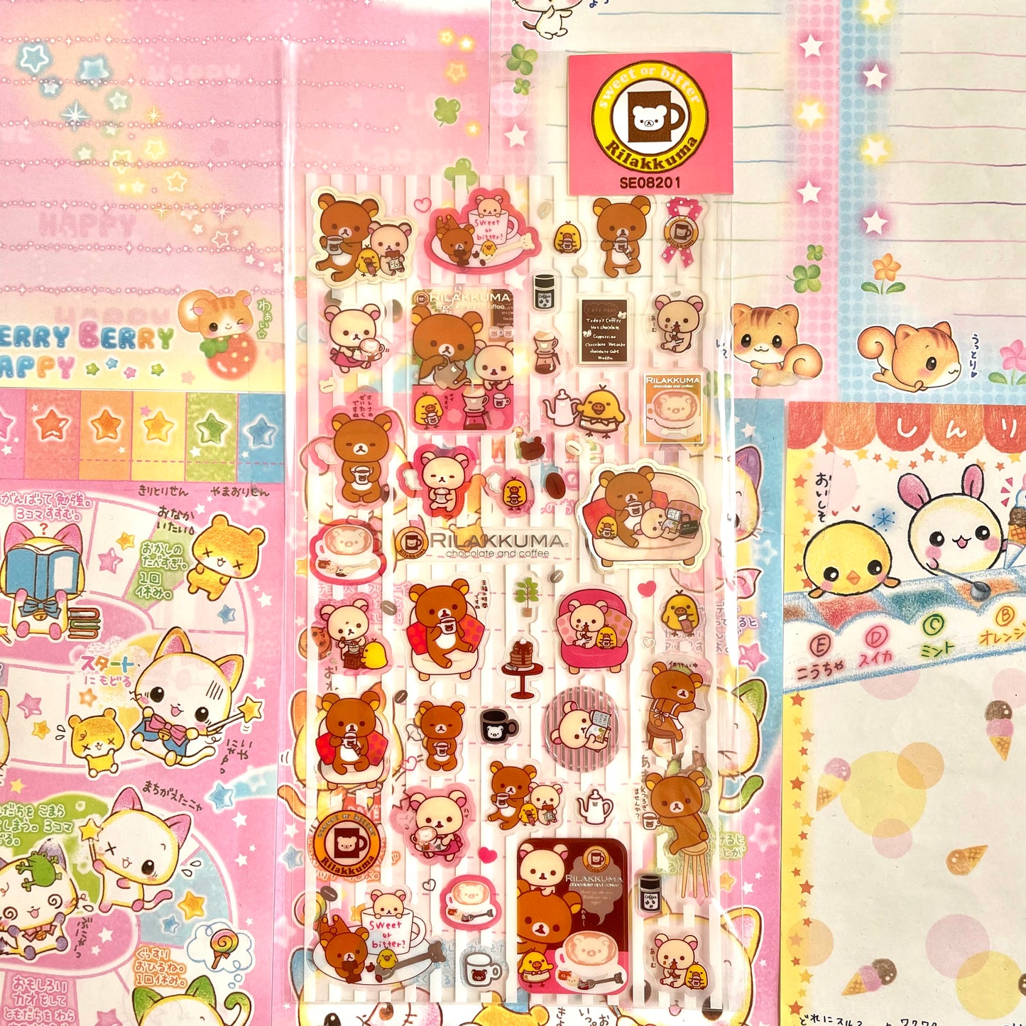 Rilakkuma Cafe Clear Sticker Sheet