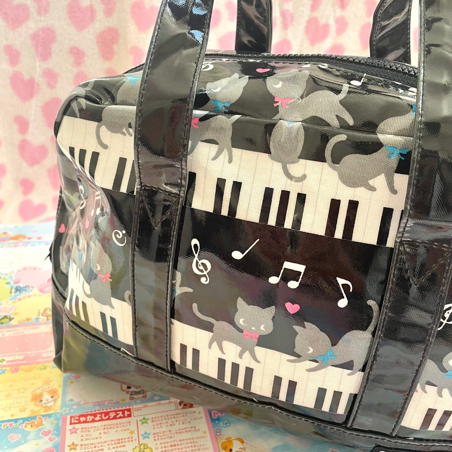 Piano & Cats Vinyl Bag