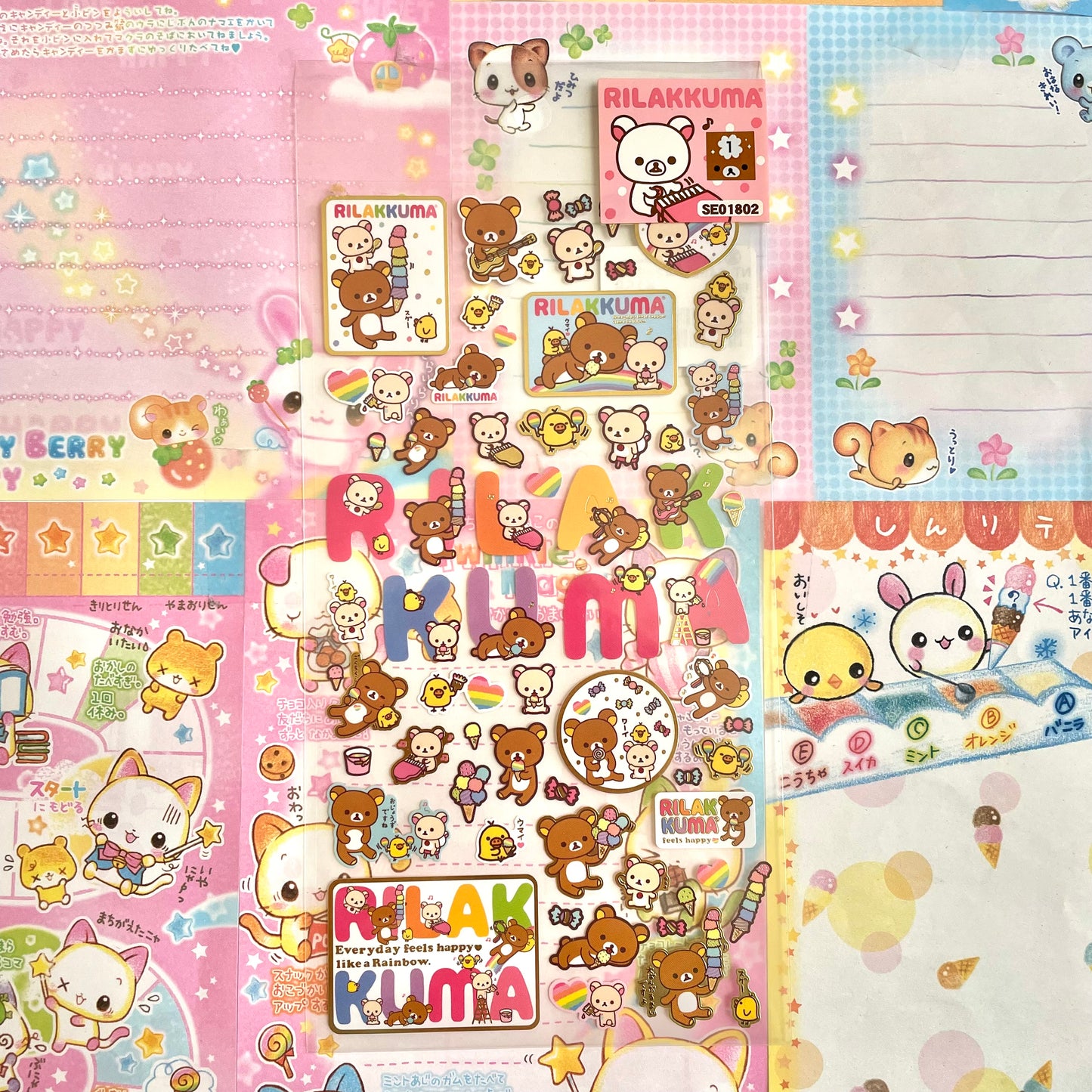 Rilakkuma Clear Sticker Sheet