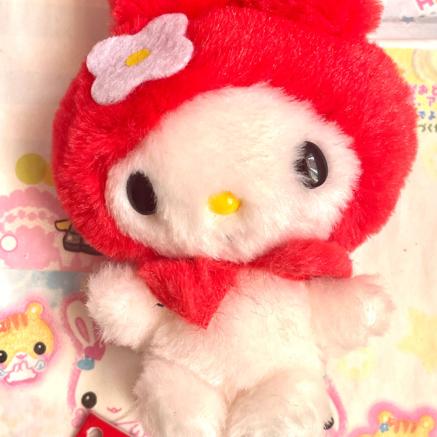 Red My Melody Fluffy Mascot