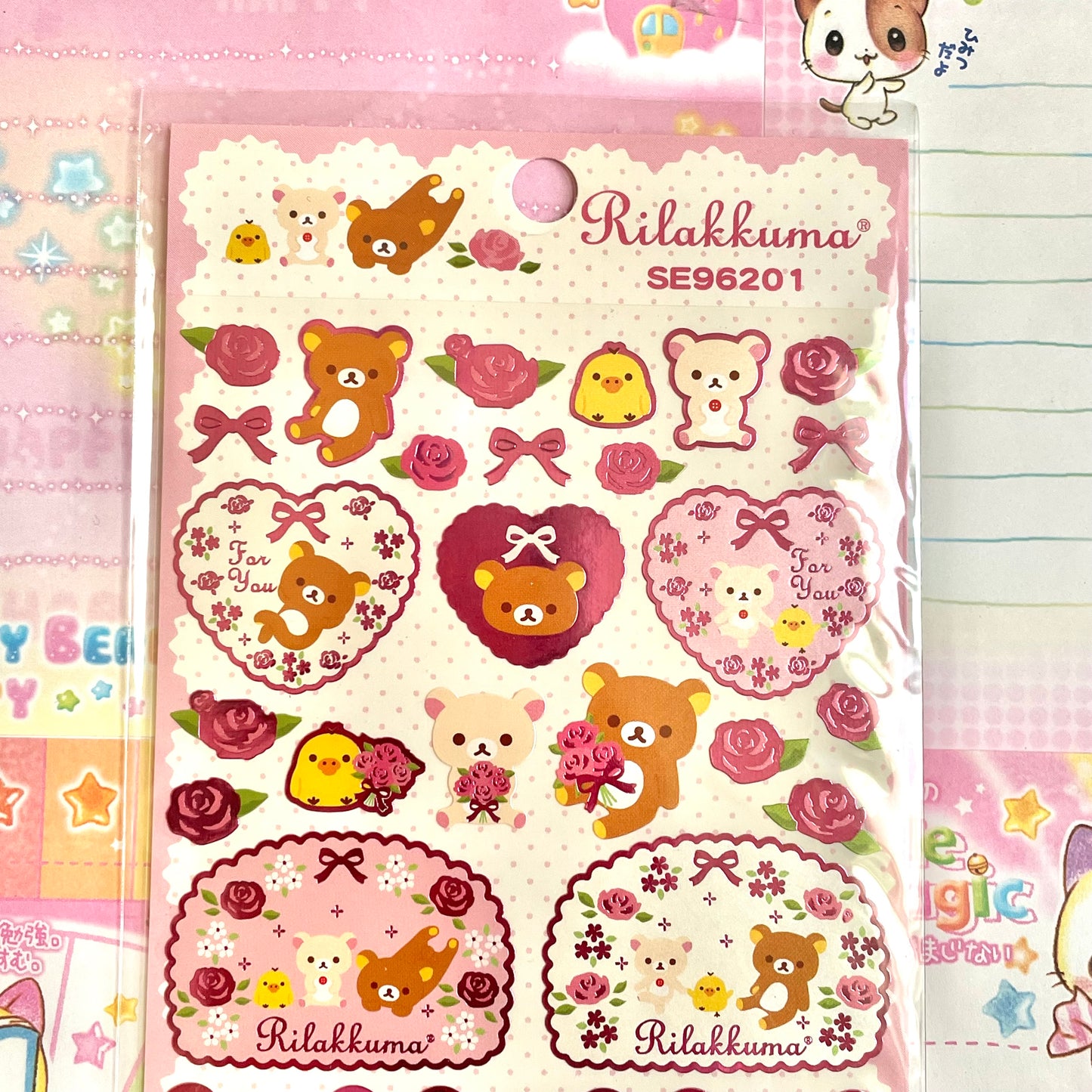 Rilakkuma Rose Theme Sticker Sheet