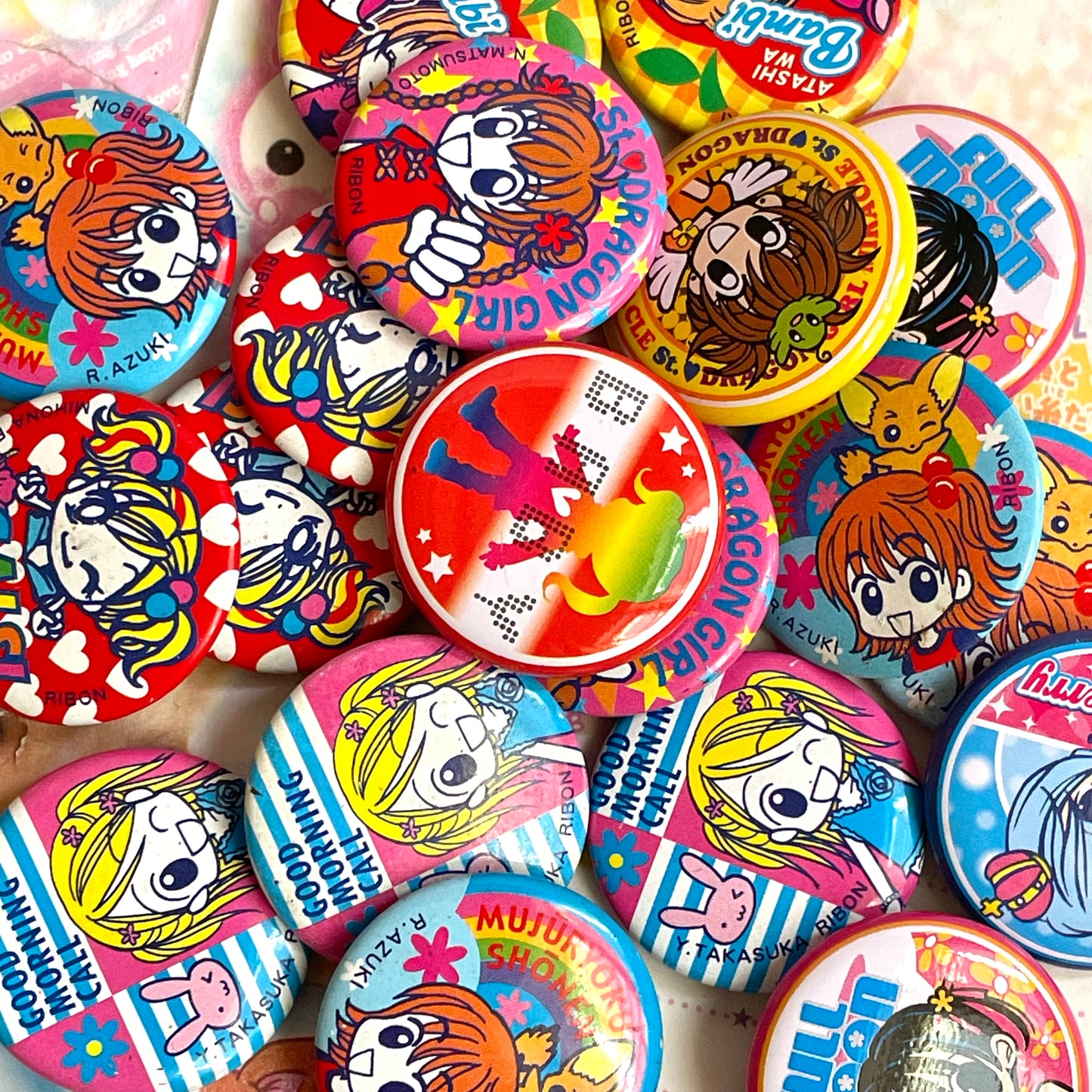 Retro Ribbon Button Pins