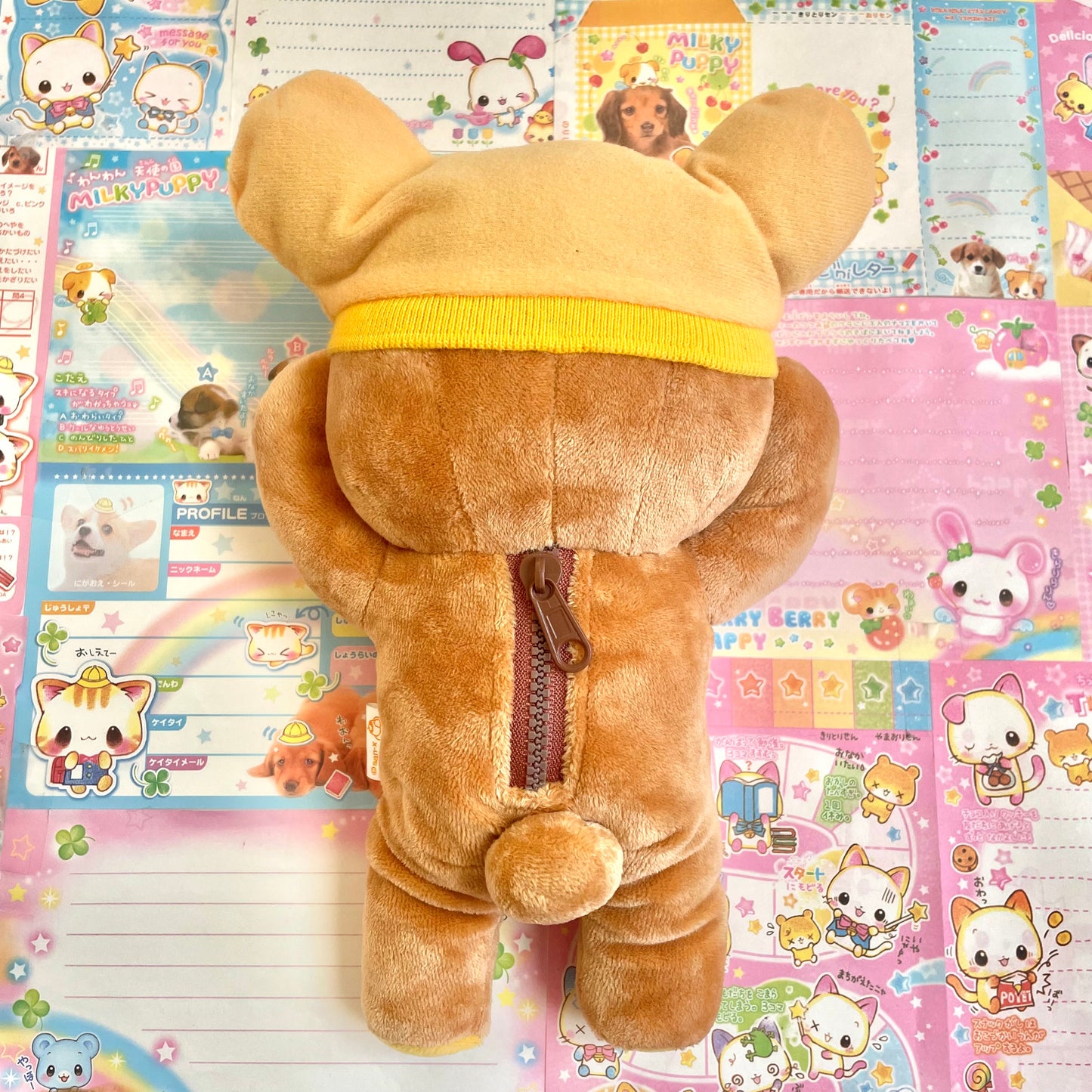 2005 Rilakkuma with Orange Hat Going Out Series Small Plush