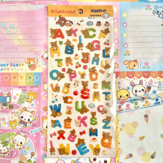 Rilakkuma Alphabet Sticker Sheet